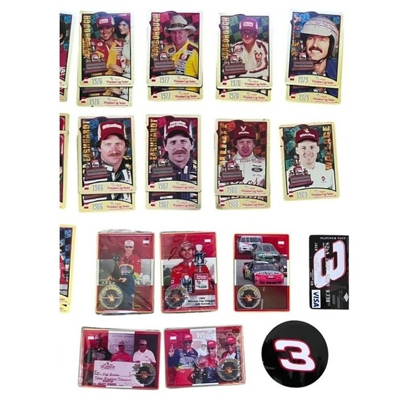 Nascar Lot 51 Metal Cards COA, 5 Collector Cards, Sticker, Tin & More 1971-1995 - Picture 4 of 11